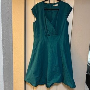 Elegant Teal Mini Dress